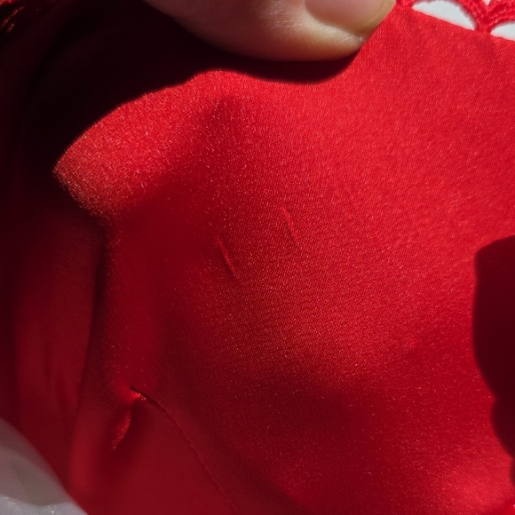 NEW FOR LOVE AND LEMONS RHODA RED POLKA-DOT MIDI DRESS SIZE S - Picture 6 of 12